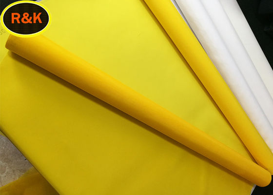 Monofilament Polyester Screen Mesh Anti Static Yellow Polyester Tensile Strength