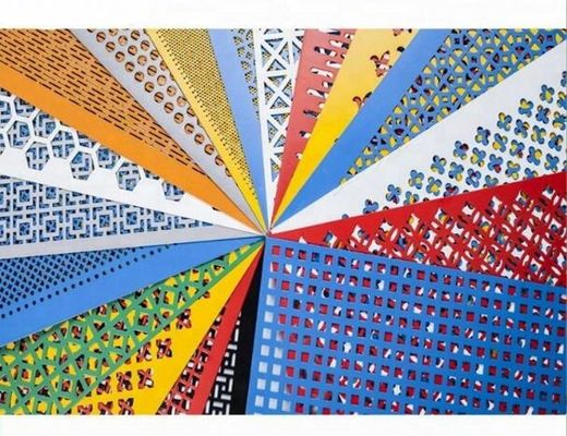 De aluminio perforada agujero ranurada de la pantalla del metal perforada artesona colores múltiples