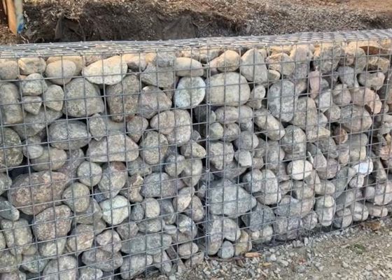 ISO45001 Zn-5 Al Galvanized Welded Wire Mesh artesona para el muro de contención de Gabion