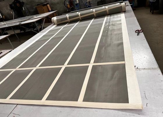 Pantalla de malla de alambre tejido cuadrado en acero inoxidable para abrasión de trabajo pesado y resistencia al impacto