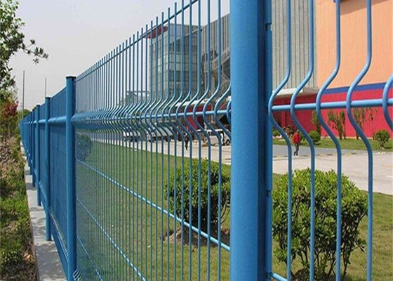 Acero carbono revestido con malla de alambre soldado de PVC para cercas de seguridad