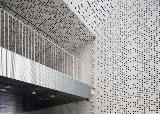 Lámina de aluminio perforada de revestimiento de PVC de colores para decoración de paredes exteriores