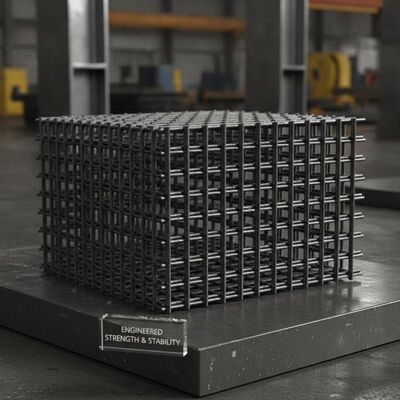 Malla 12 por 12 de acero de alto carbono de forma rectangular Diseñada para ofrecer una resistencia y estabilidad excepcionales en aplicaciones industriales