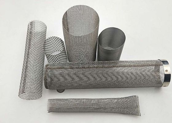 Alambre de acero inoxidable Mesh Cylinder Filter Mesh 0.5-200microns de la categoría alimenticia ISO14001
