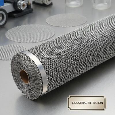 Malla de filtro de acero inoxidable duradera hecha de materiales SS304 y SS316 para aplicaciones industriales de tamizado y filtración