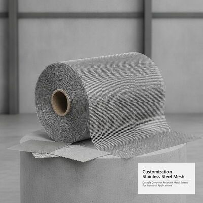 Personalización de malla de acero inoxidable malla de alambre tejido resistente a la corrosión duradera pantalla de metal para aplicaciones industriales